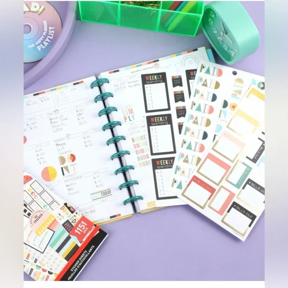 Happy Planner 1152 piece Vibrant Budget Sticker Collection NEW - Picture 4 of 10